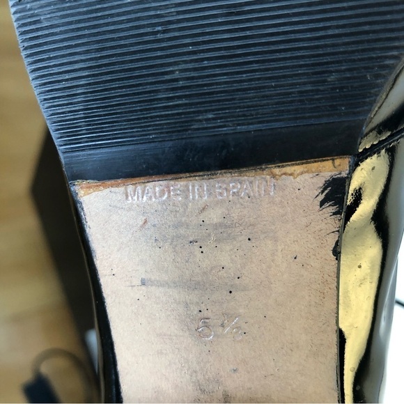 KELIAN Studios black patent leather lace up combat boots 8 - Picture 9 of 10